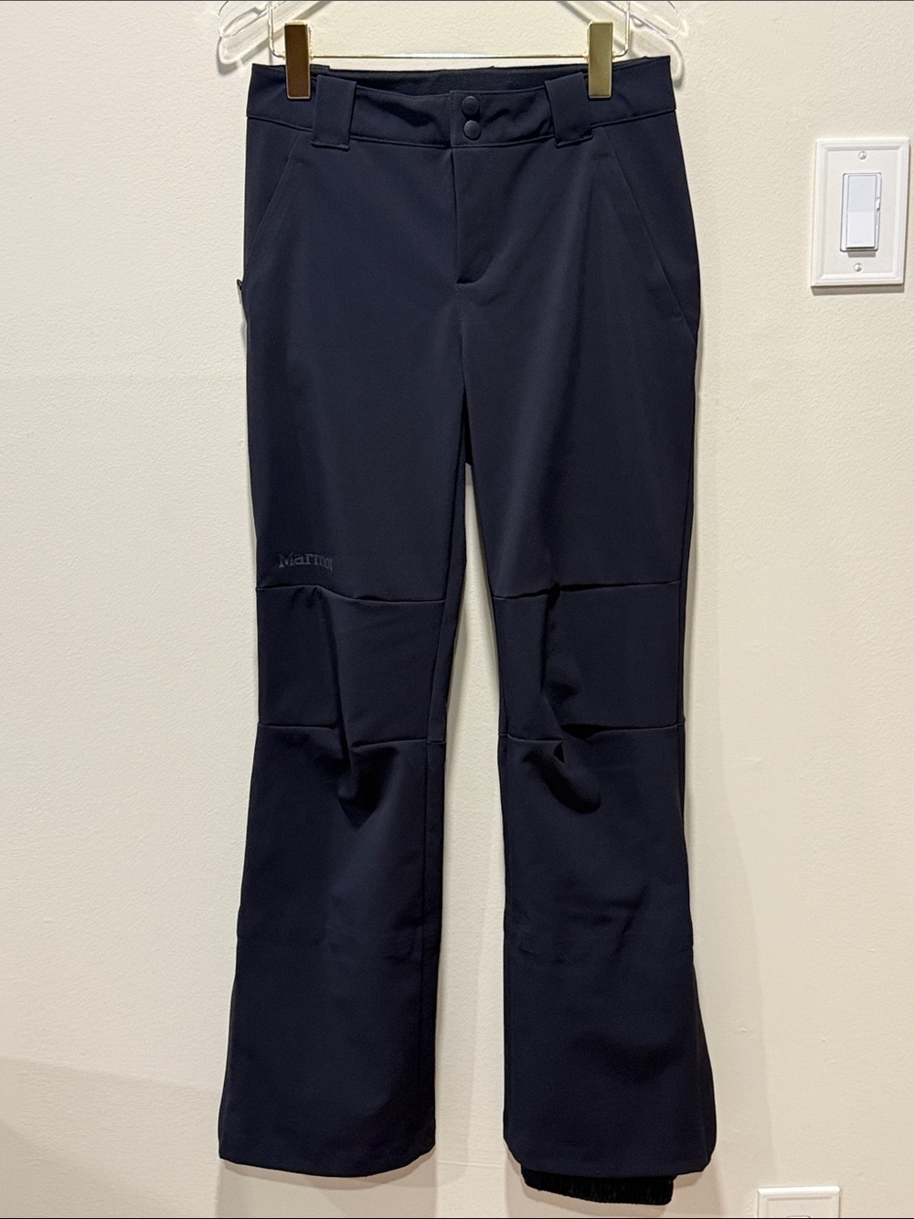 Marmot Kate Fleece Lined Softshell Ski Pants Women’s Size Small 6 Black Snow